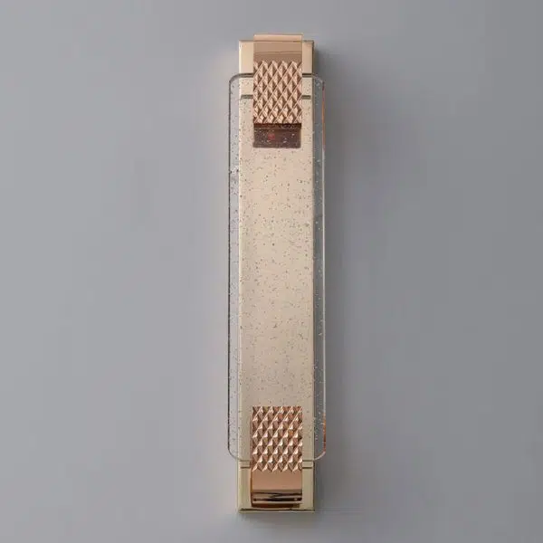 European Light Luxury Rectangular Bubble Crystal LED Wall Sconce Lamp - Image 2