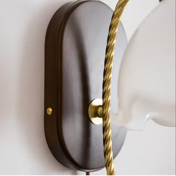 French Vintage Cream Glass Petal 1-Light Wall Sconce Lamp - Image 13