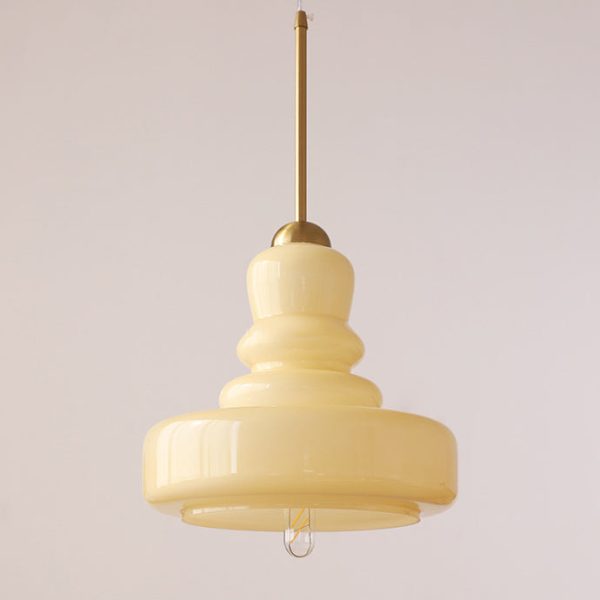 Modern Colorful Glass Gourd Shade 1-Light Pendant Light - Image 16