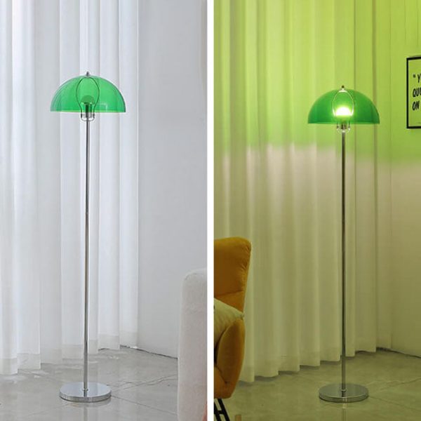 Nordic Vintage Acrylic Clear Dome LED Standing Floor Lamp - Image 14