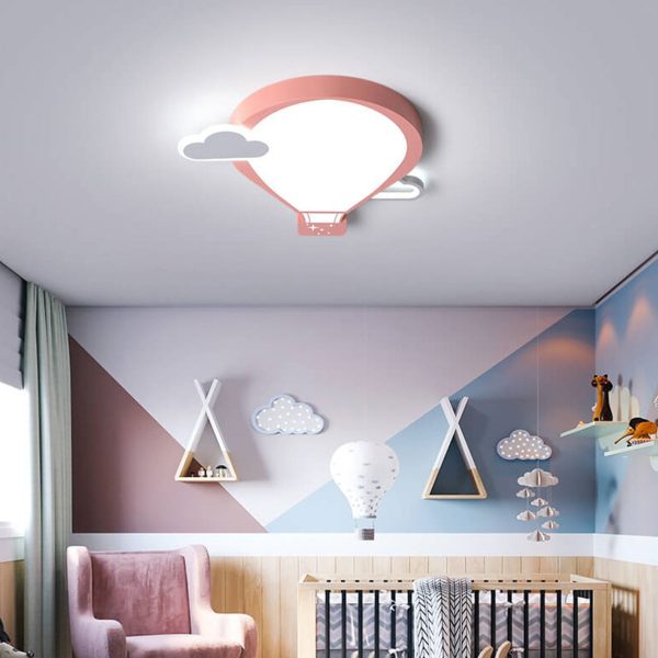 Cartoon Hot Air Balloon Kid LED Flush Mount Ceiling Light - Image 9
