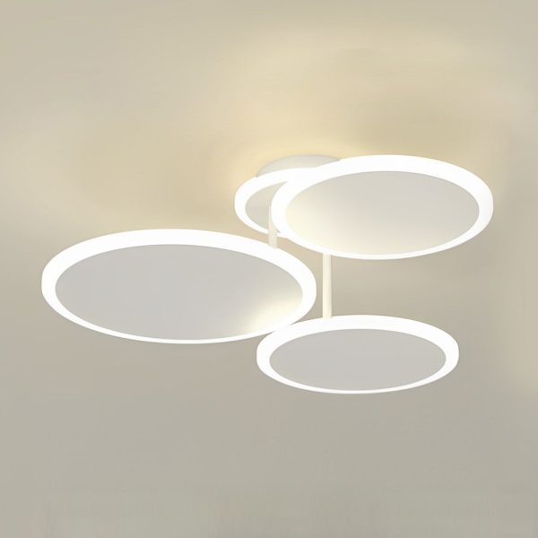 2/3/6 Round Three Step Dimming LED Matte White Nordic Ceiling Lights Fixture - Image 7