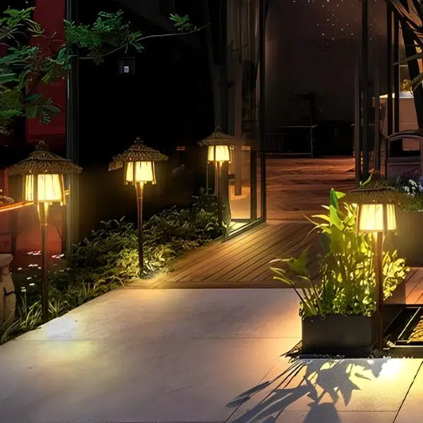 Rustic Bamboo E27 Landscape Warm Lights For Pergola Hanging Lighting Or Path Lighting - Image 12