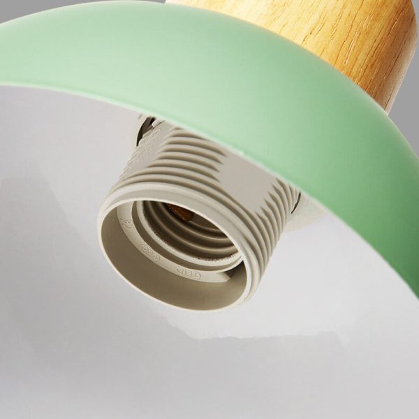 Modern Classic Macaron Solid Color Wood Iron 1-Light Wall Sconce Lamp - Image 9