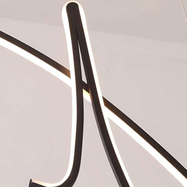 Creative Line Stepless Dimming LED Black Nordic Kitchen Pendant Lighting - Image 12
