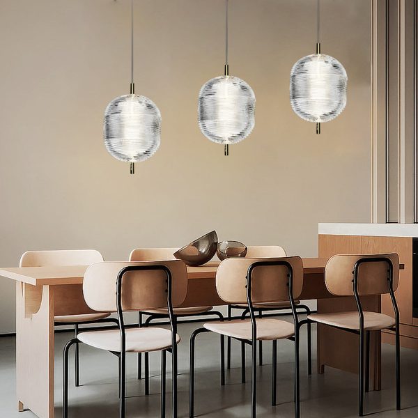 Personality Glass Shade LED Iron Creative Nordic Chandelier Pendant Lights - Image 4