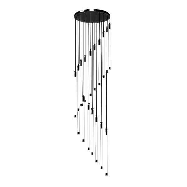 Spiral Creative Long Strip LED Modern Duplex Staircase Chandelier Light - Image 28