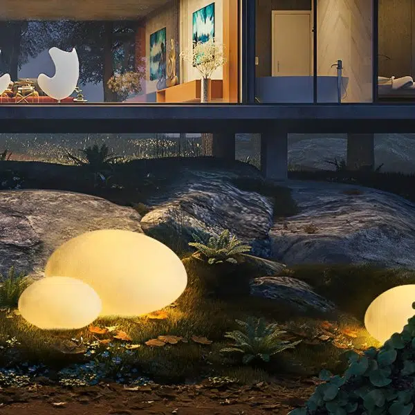 Resin Cobblestone LED Lawn Light Modern Waterproof Outdoor Landscape Lamp - Image 11