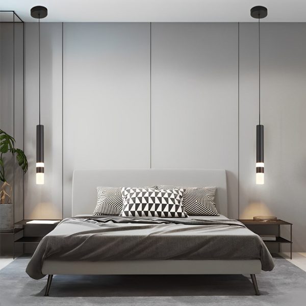 Personality Minimalist LED Black Nordic Pendant Light Kitchen Island Lighting - Image 10