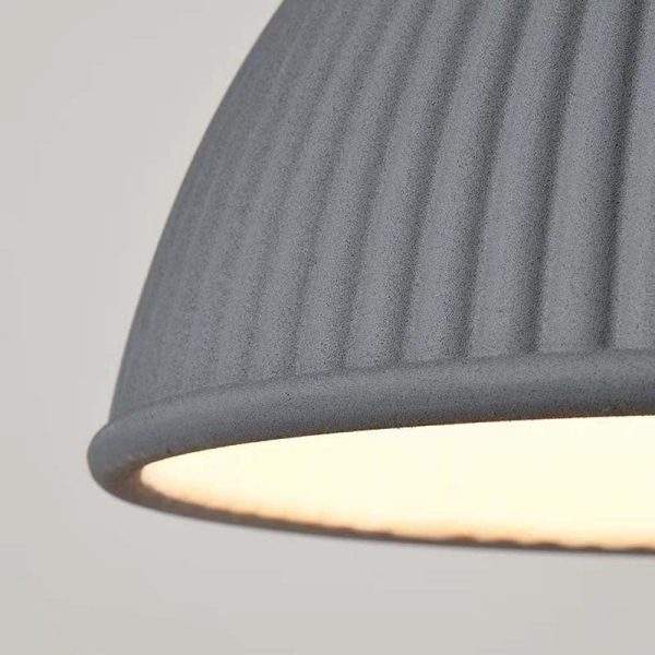 Contemporary Scandinavian Resin Half Circle Stripe Design 1-Light Pendant Light For Dining Room - Image 8