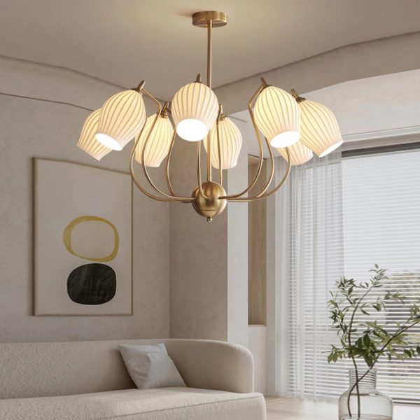 4 Lights Ceramics Flower shaped Warm Light Modern Ceiling Lights - Image 7