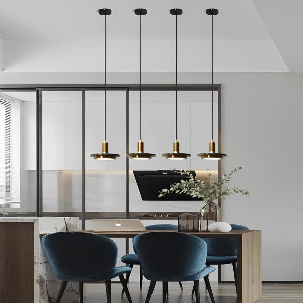 Round Flying Saucer Shape Electroplated Iron LED Modern Pendant Lights - Image 10