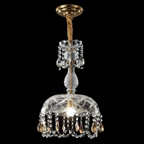 Modern Luxury Crystal Hanging Dome 1-Light Pendant Light - Image 18