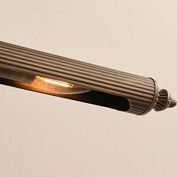 French Antique Copper Cylindrical 2-Light Mirror Front Wall Sconce Lamp - Image 8