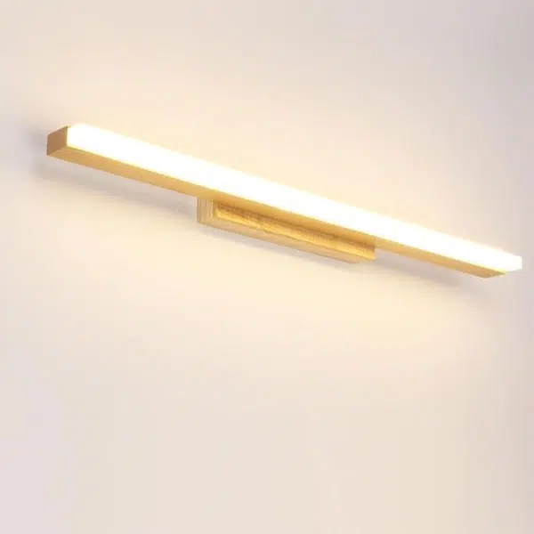 Nordic Minimalist Log Strip Vanity Light LED Wall Sconce Lamp - Image 5