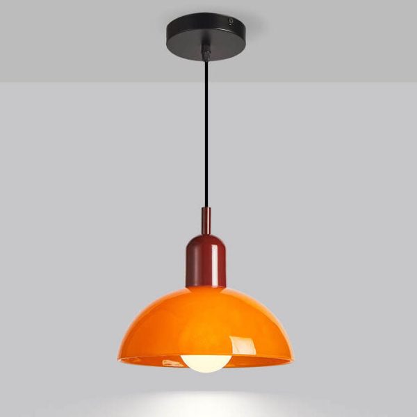 Modern Minimalist Glass Hemisphere 1-Light Pendant Light - Image 5