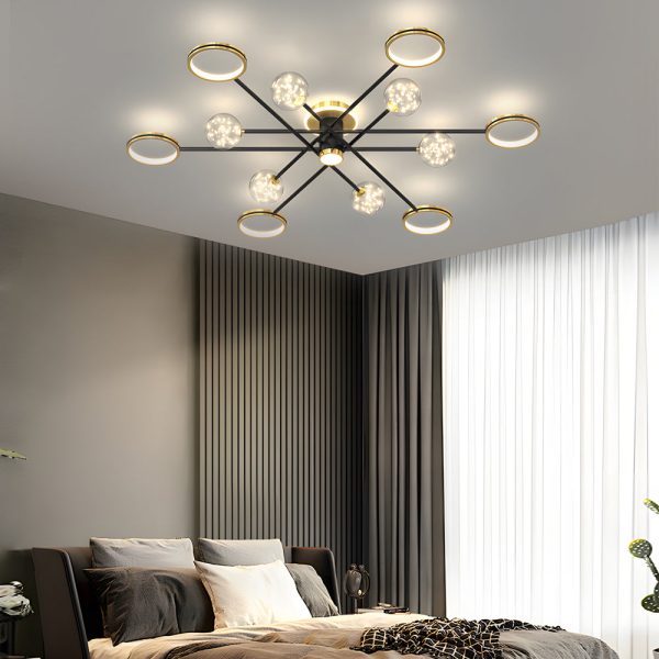Starry Flowers Three Step Dimming Modern Ceiling Lights Fixture Hanging Lamp - Image 6