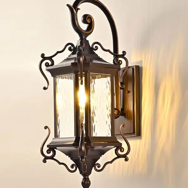 European Palace Outdoor Waterproof 1-Light Wall Sconce Lamp - Image 9