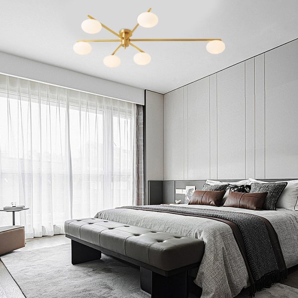 3/5/6-Light Semi Flush Mount Jasper Ceiling Lamp - Image 3