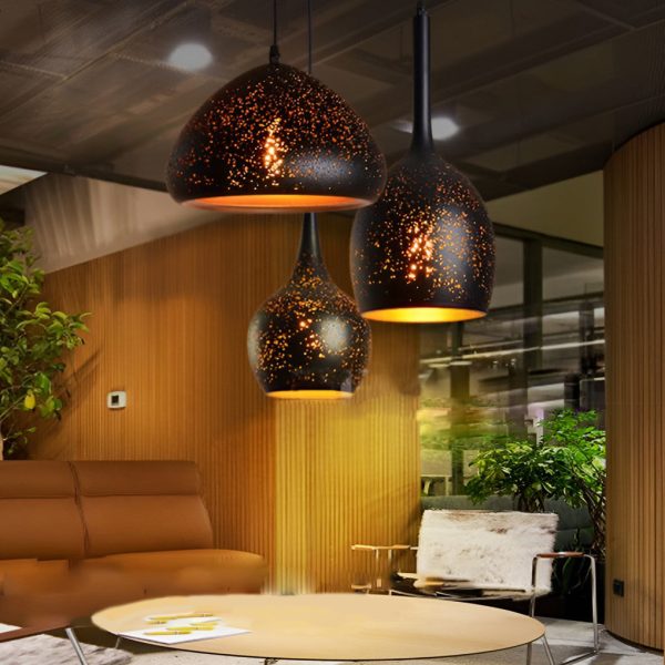 Creative Iron E27 Black Retro Industrial Pendant Light Hanging Ceiling Lights - Image 2