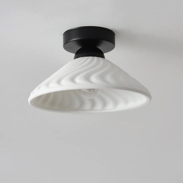 Modern Light Luxury Ceramic Disc 1-Light Semi-Flush Mount Lighting - Image 20