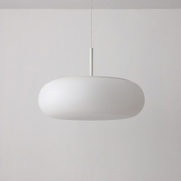 Modern Minimalist Oval Iron PE LED Pendant Light For Living Room - Image 4