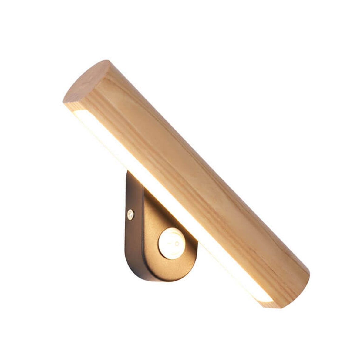 Nordic Simple Solid Wood Bar Rotating LED Wall Sconce Lamp - Image 5