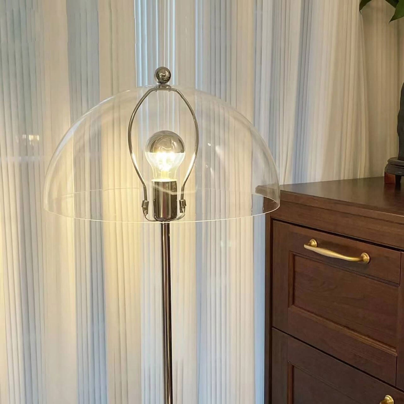 12-c218ecd8-025e-4b62-ac8a-f6ff6c7f07ac.jpg Creative Retro Acrylic Mushroom Design 1-Light Standing Floor Lamp - Image 1