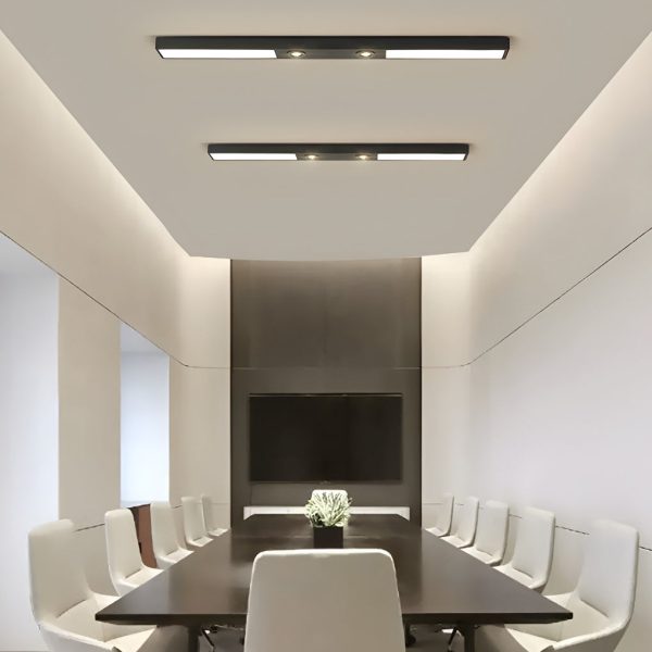 Rectangle Strip LED Black Modern Ceiling Lights Spot Light - Image 4