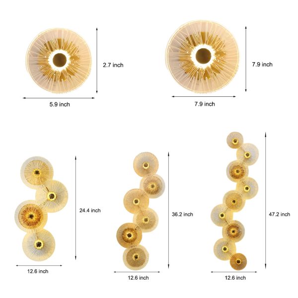 Creative Round Glass Luxury LED Personality Post-Modern Wall Light Fixture - Image 8