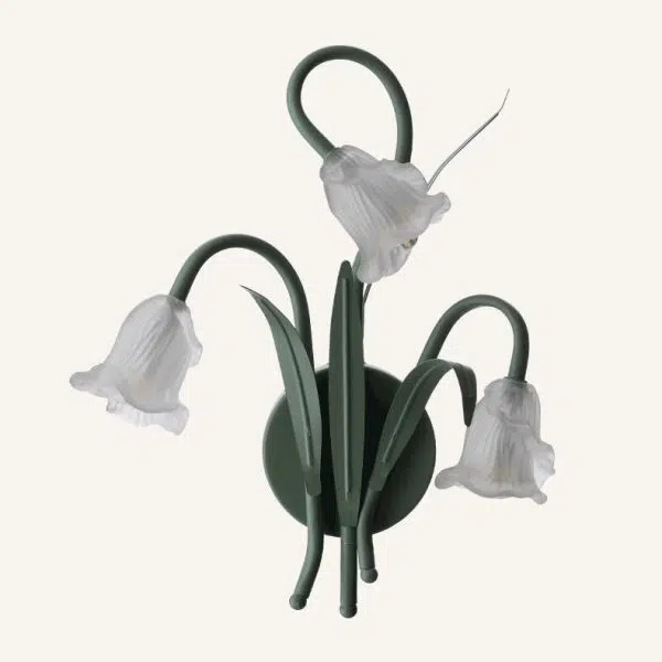 Contemporary Creative Floral Iron Glass 3/6 Wall Sconce Lamp For Bedroom - Image 6