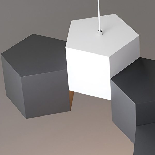 Creative Geometric LED Industrial Style Chandeliers Pendant Light Hanging Lamp - Image 12