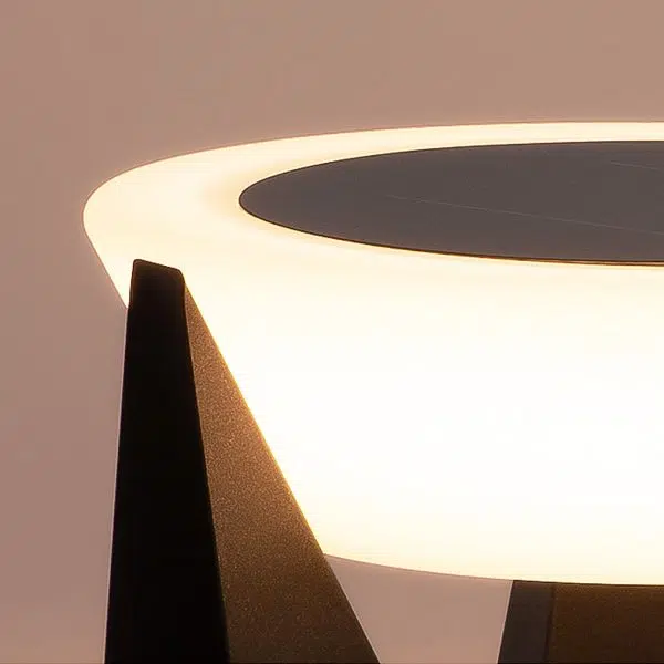 Waterproof LED Gray Modern Outdoor Solar Deck Post Lights Pillar Light - Image 9