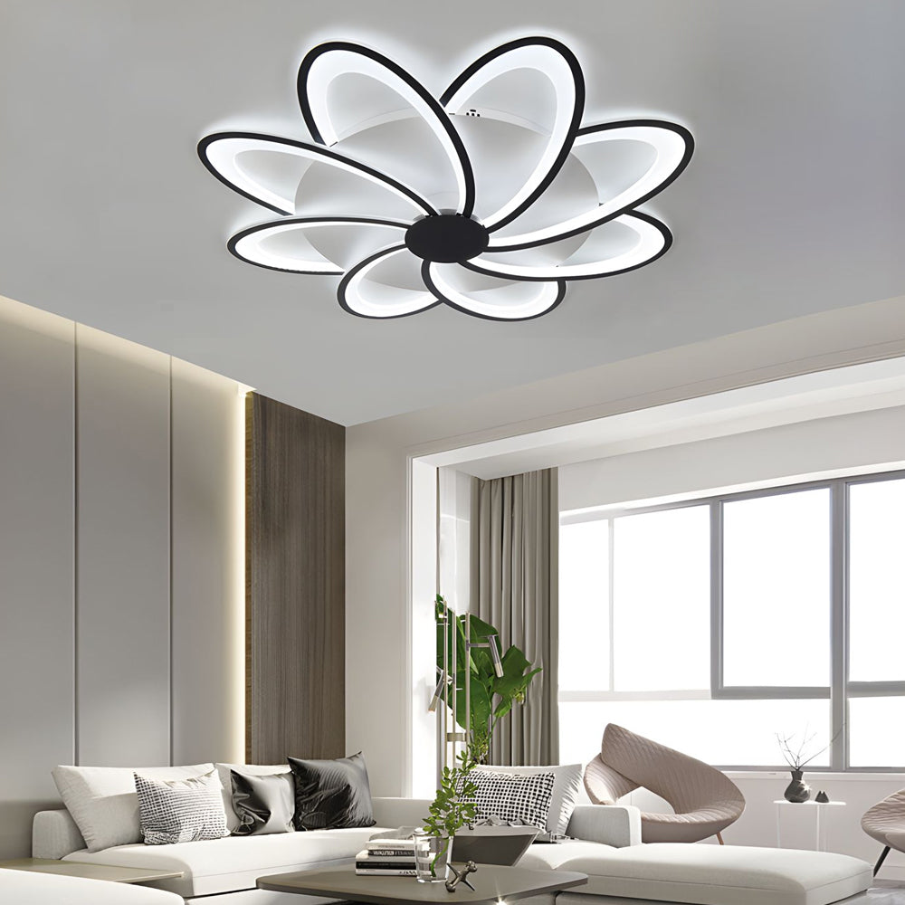 12-e4bce62f-a6c2-4235-98a8-dd8ab623d1aa.jpg Modern Petal Flush Mount Light - Acrylic LED Flower Shape Ceiling Lamp - Image 1