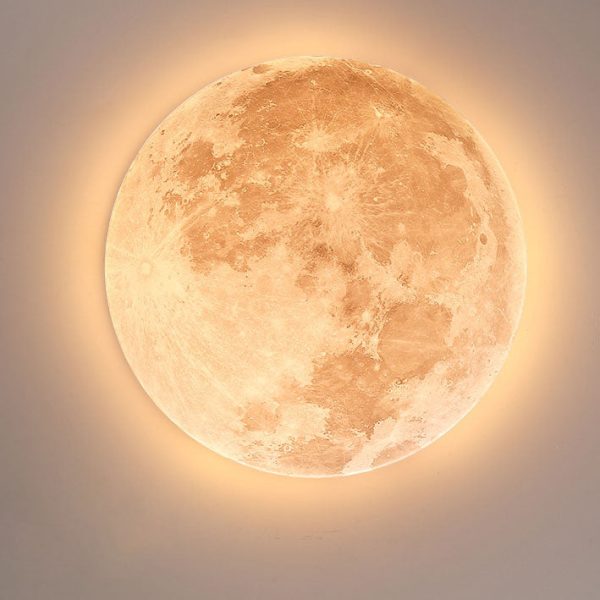 Nordic Minimalist Moon Round Acrylic LED Flush Mount Ceiling Light - Image 11
