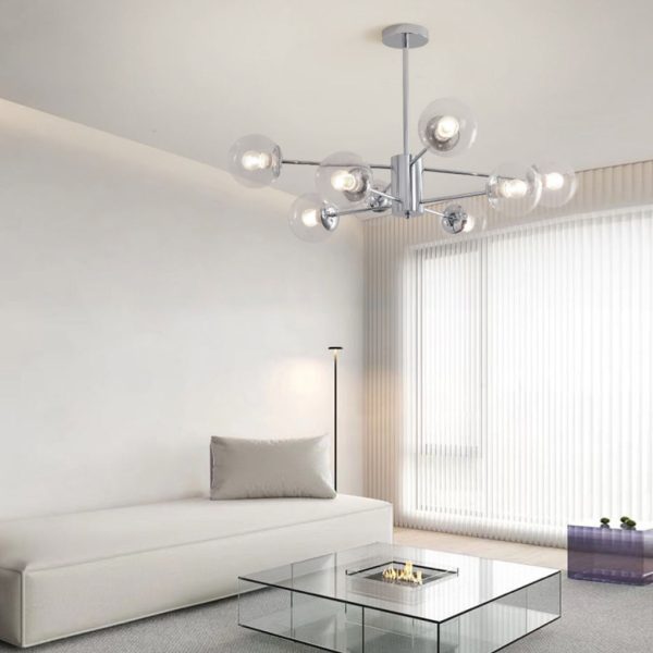 Molecular Lights Three Step Dimming Plating Glass Modern Chandeliers - Image 4