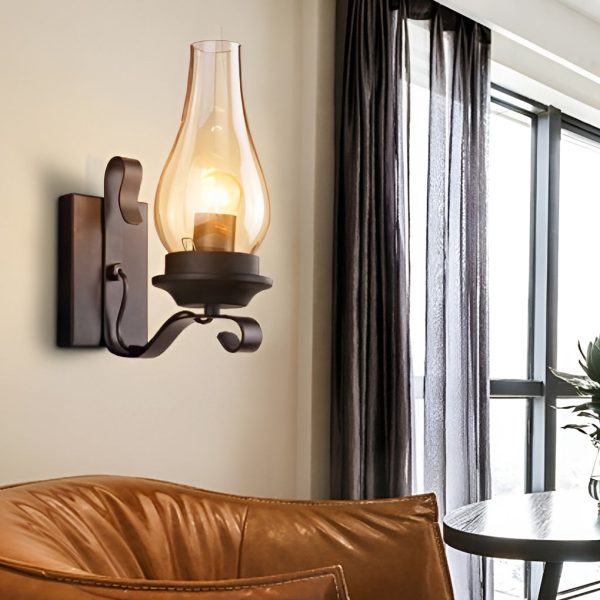 Retro Glass E27 Industrial Wall Lamp Wall Sconces Lighting - Image 12