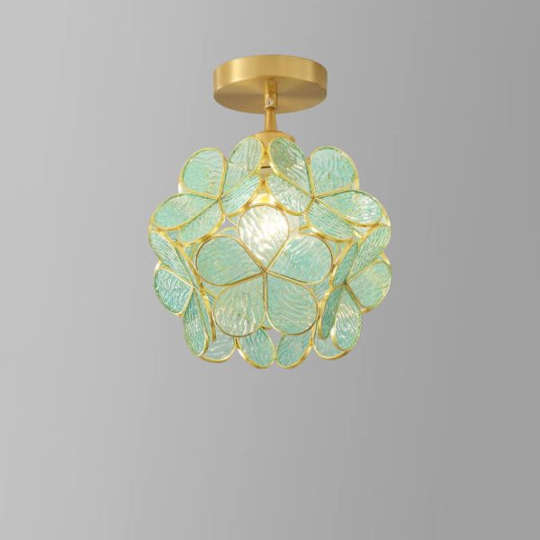 New Japanese-Style Manual Petal Aisle Semi-Flush Mount Light - Image 11