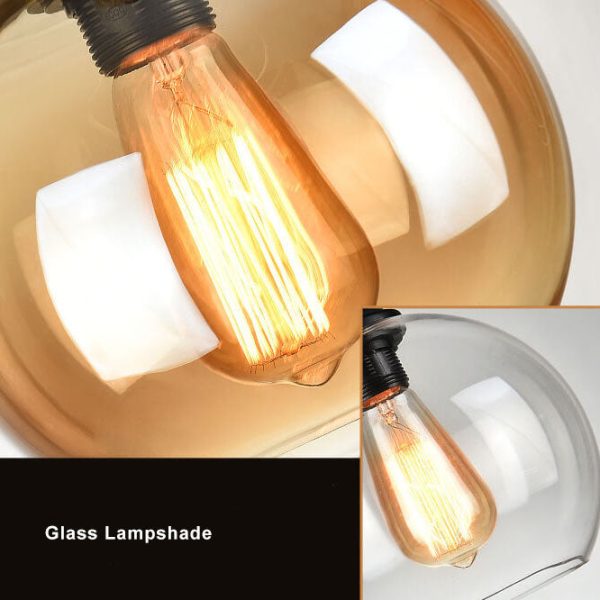Retro Rope Hanging 1-Light Glass Globe Pendant Light - Image 14