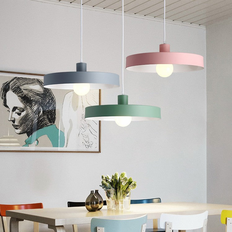 12063795942-1421166329.jpg Modern Nordic Macaron Color 1-Light Pendant Light - Image 1
