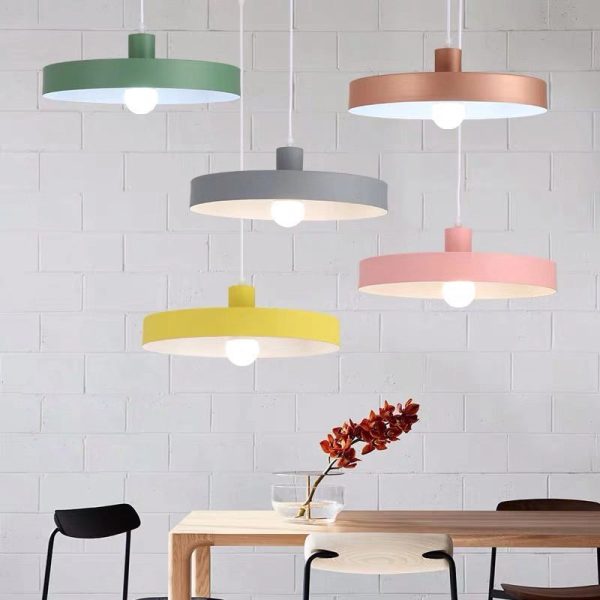 Modern Nordic Macaron Color 1-Light Pendant Light - Image 16
