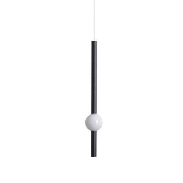 Modern Minimalist Long Cylinder with Metal Ball  LED Pendant Light - Image 10
