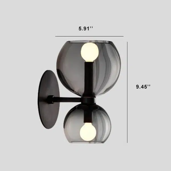 Modern 2-Light Bowl Shaped Wall Sconce Lamps - Image 8