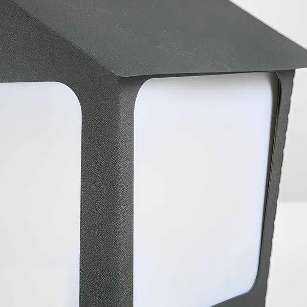 Cottage Shaped LED Waterproof Black Modern Solar Fence Post Lights Pillar Light - Image 12