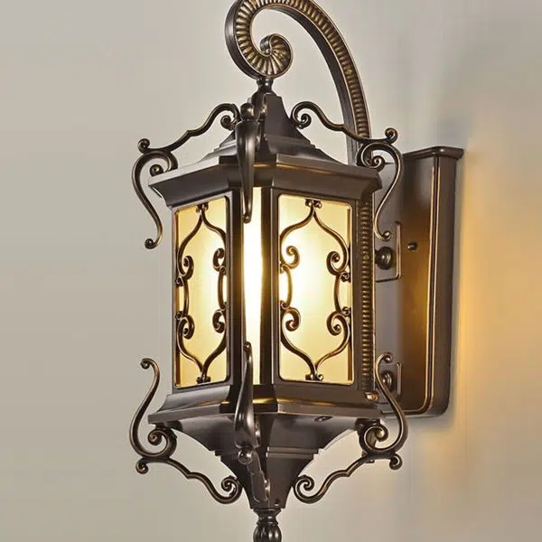European Palace Outdoor Waterproof 1-Light Wall Sconce Lamp - Image 10