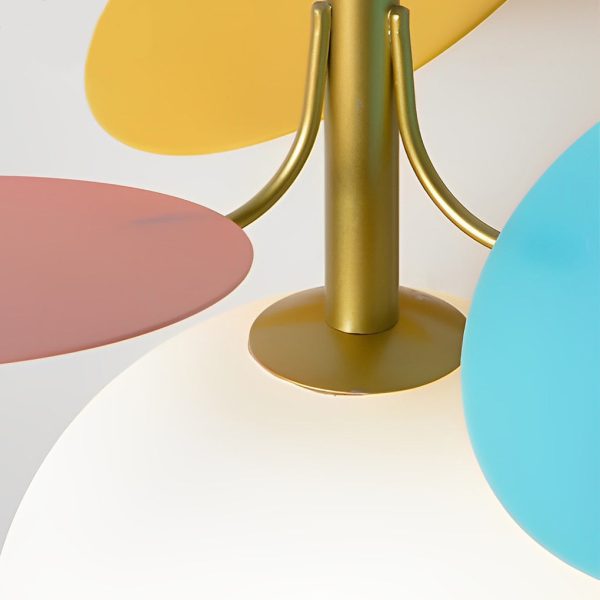 Colorful Creative Glass Flower Leaves Nordic Pendant Lights Chandelier - Image 14