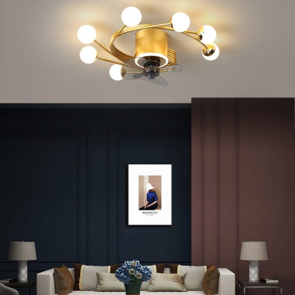 Nordic Light Luxury Creative 5/7-Light LED Flush Mount Fan Light - Image 30