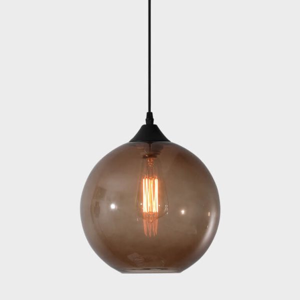 Nordic Minimalist Stained Round Glass 1-Light Pendant Light - Image 7