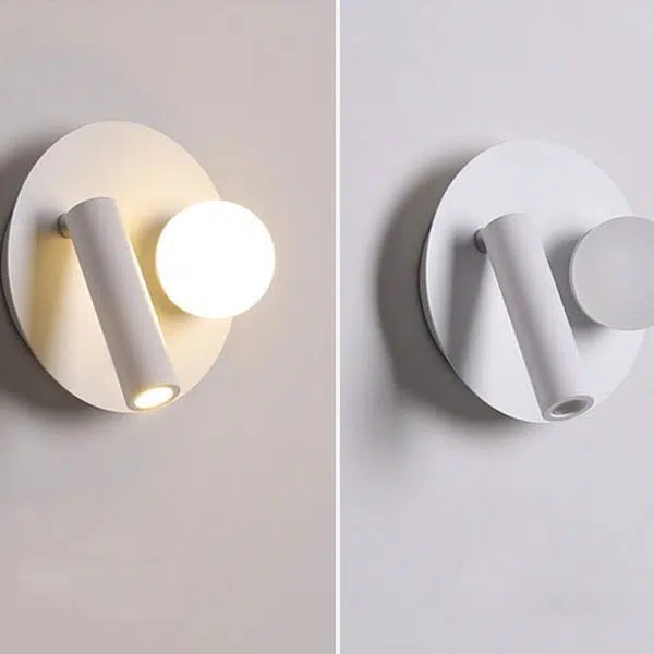 Nordic Minimalist Round/Square Acrylic Iron LED Reading Wall Sconce Lamp - Image 18