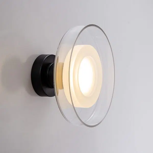 Nordic Vintage Round Hardware Glass LED Wall Sconce Lamp - Image 3